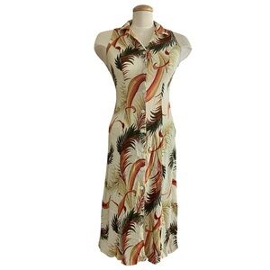Vintage Chablis Collard Tropical Print Dress Women’s Size small to medium